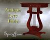 Antiq Cherry Lyre Table