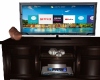 ! 4K TV STAND BROWN