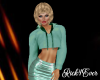 GREEN CROP TOP HOODIE