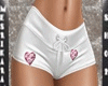 Amy Heart Wht Shorts