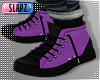 !!S Black Purple Shoes