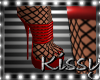 +Lust Red PVC High Heel