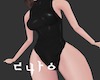 fitted black swimwear