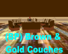 (BP) Brn & Gold Couches