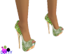 Sparkle green heels
