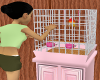 Animated Parrot and Cage