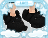 black teddy slippers