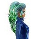 blue green hair
