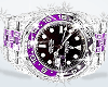 Iced out rollie purple