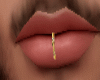 Gold Lip Piercing