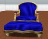 armchair gold blue