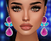 !Pink and Teal Earrings