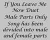 Leave Me Now Duet M