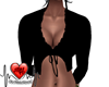Black Crop Tie Top