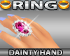 Dainty Pink Diamond Ring