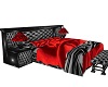 red & black cuddle bed