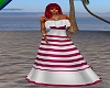 Magenta Stripe Lng Dress