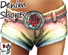 Denim Shorts Rainbow