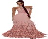rose feather dress