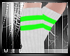 |W| Lime Tube Socks