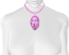 Pink Ghost Face Necklace