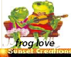 Frog love sticker