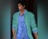 Fall Vest Aqua Blue