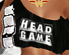 V/ Head Game Black T F|
