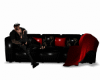 Black & Red Kiss Couch