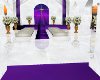 purple and white wedding