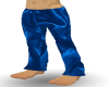 blue silk pants