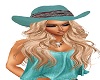 Teal Cowgirl Hat
