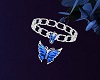 Silver&Blue Butterfly Br