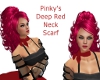 PinkysDeepRedNeckScarf