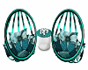 Teal Double Chairs
