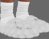 White Slippers w/ socks