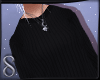 -S- Black Sweater Dress