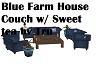 Blue FarmHouse  Couch