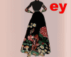EVD Black Flower Hijab