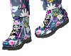 *ZD* Floral Boots W Sock