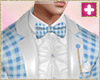 blue gingham suit