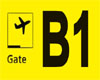 Airport Gate B1 Sign