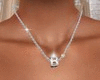 "B" Silver Necklaces