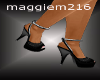 sexy black&silver heels