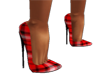 Red Argyle Heels