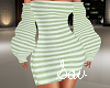 Sweater Dress-Green Strp