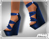 !Wedge Sandals Blue Dk
