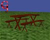 Red Wood Picnic Table