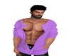Purp Striped Open Shirt