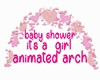 GM Baby shower girl arch